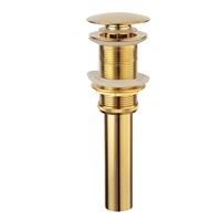 Pop Up Drain Waste Without Overflow For Bathroom Lavatory Basin Brass Gold