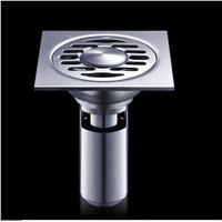 Wahing Machine Floor Drain For Deep Water Brass 4*4 inch Chrome