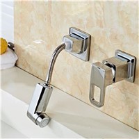 SAMOEL Chrome Finish Single Lever Home Bathroom Basin Faucet Spout Sink Cold Water Tap Kitchen Faucet Mixer