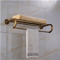Antique Brass Bathroom Towel Shelf Single Towel Bar/ Rack Solid Brass Towel Holder Wall Mounted