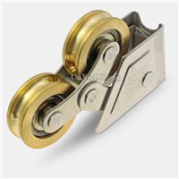 HOT 4PCS/lot 2008 Type Aluminum Alloy Sliding Door and Window Rollers Pulley Bearing Brass Wheel Sliding Door and Window Wheels