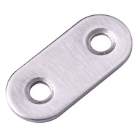10 Pcs Flat Straight Brace Metal Joining Plate and 20 Pieces Screws, Stainless Steel, Silver Color