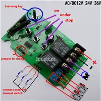 New 12v 24v 36v DC/AC Motor Controller Motor Forwards Reverse Controller Remote Control, Adjustable Load Less Than 5A 60W Motor