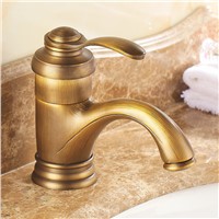Vintage Bathroom Basin Faucet Antique copper sink basin faucet mixer tap hot and cold