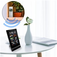 Weather Station Temperature Humidity Wireless Sensor Colorful LCD Display With Barometer Weather Forecast Radio Control Time