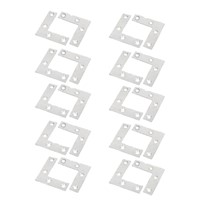 20x Stainless Steel Flat Corner Angle Bracket Plates Repair Brace Silver