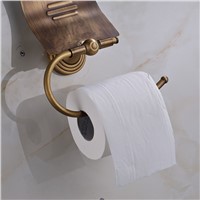 Antique Brass Bathroom Toilet Paper Holder Roll Holder Tissue Holder Wall Mounted Bathroom Accessories