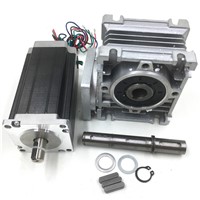 Worm Geared Nema23 27Nm Stepper Motor Ratio 15:1 L112mm 4.2A 2ph Speed Reducer Kit for DIY CNC Machine