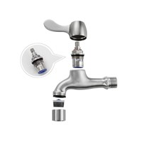 DiKon LX03 Deluxe Faucet Bibcock For Washing Machine Garden Tap 304 Stainless Steel Simple Wall Mounted Tap Outdoor Faucet