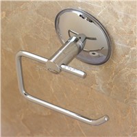 New Stainless Steel Toilet Roll Tissue Paper Holder +Suction Cup Bathroom Tool -B119