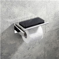 Black &amp;amp;amp; Mirror chrome choice toilet paper holder top platform put phone stainless steel bathroom wall mounted paper towel holder