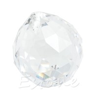 YAM Elegant 1pc 30mm Clear Crystal Lamp Ball Hanging Prism Suncatcher Wedding Decor Rhinestone Lamp Ball