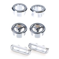 Bathroom Basin Lavabo Sink Overflow Cover Hollow water ring Oval ring Home Improvement Bathroom Accessories 2pcs