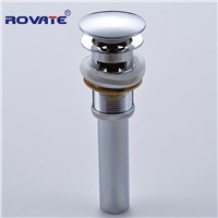 Bathroom Lavatory Chrome Brass Basin Sink Drain Pop Up Grate Waste Drainer Waterlet Drains With Overflow Hole
