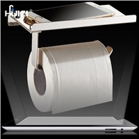 HUICI Stainless Steel Bathroom Paper Holder with Shelf Bathroom Phones Towel Rack Toilet Paper Holder Tissue Boxes