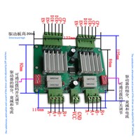 42/57 Two Axis  Stepper Motor Driver 3A CNC Motor Driver For Milling Machine Tools THB7128