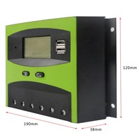 Solar Charge and Discharge Controller 12V 24V 50A LCD Screen With Auto Temperature Compensation