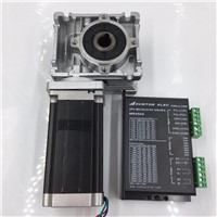 Nema23 2ph Stepper Motor L76mm 3A 4Lead + 30:1 57mm Worm Reducer Gearbox Speed Reducer+ Driver Kit