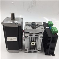 Ratio 50:1 Geared Stepper Motor Nema23 L112mm 4.2A 1.8degree Gearbox Speed Reducer Driver CNC Router Kit