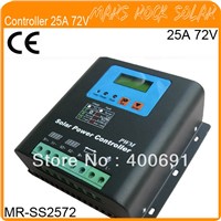 25A 72V PWM Solar Controller with Metal Shell, LCD Liquid Crystal Display,Temperature Compensate, High Speed, Good Performance