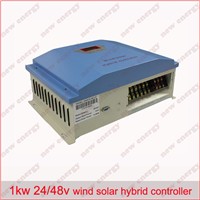 LCD display, 1kw 24v / 48v  wind solar hybrid controller regulator