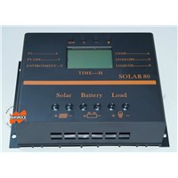 80A 12V 24V PWM Solar charge controller with LCD, USB 5V,communication, Auto Identification System &amp;amp;amp;Temperature Compensation
