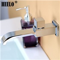 1/2 Longer square brass bathroom lavatory single cold water tap outdoor garden wall tap bibcock