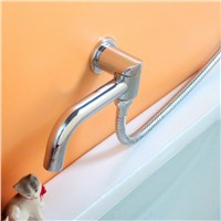 90degree rotating brass in-wall bathroom faucet spout with diverter function