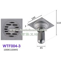 4&amp;amp;quot; Square toilet 201 stainless steel deepwater-sealing dual-function water trap 2mm washing machine floor drains