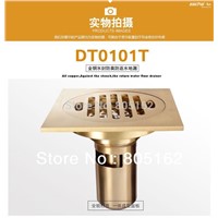 All copper floor drain(DT0101T),Brass color,Against the stench