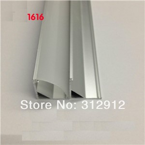 RA-1616;1M long LED aluminum profile(anodized silver color) with PC cover;for flexibe or hard LED strips