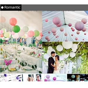 Round Multicolor Chinese paper Lanterns Wedding Party Decoration 8&quot; New