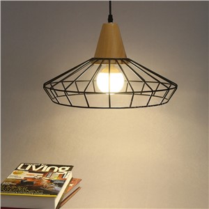 Vintage Iron Wire Bulb Cage Lampshades Hanging Lamp Holder Guard Shade Industrial Home Light Decoration
