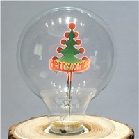 G80 Edison Bulb E27 220V Flamingo Christmas Flowers Love Rose I Love You Holiday Lights Vintage Indoor Retro Incandescent lamp
