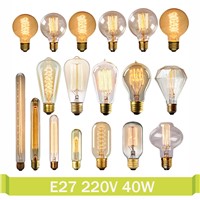 E27 220V Edison Lamp Bulbs Vintage Retro Pendant Lamps Bombilla Illumination Filament Bulb 40w Holiday lampada for home decor