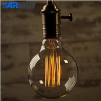 KARWEN Vintage Edison bulb G95 Retro lamp G80 Incandescent bulb E27  220v Wedding lights 40w filament sprial For Pendant Lamp