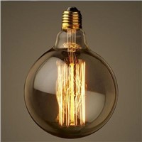 Vintage Vetro Tungsten Filament E27 Globe Edison Light Bulb Lamp Incandescent Replacement 60W 220V G125