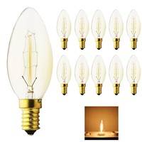 10xDimmable 40W Carbon Art antique style light bulbs Tungsten vintage Edison lamp G35 Warm White E14 220V Halogen Bulbs Lighting