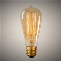 Vintage ST58 Edison Bulb AC 110V 220V E27/E26 Incandescent Bulb Retro Lamp Squirrel Cage Carbon Filament Bulb Decorative Light