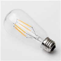 ST64 E27 vintage Edison Bulb Light 2W/4W/6W/8W Retro Filament Bulbs  Energy Saving Decorate pendant light bulb
