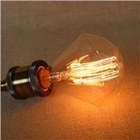 G95 Diamond Wire E27 220V Edison Light Bulb For bar Retro Style Decorative Bulb