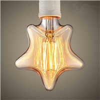 Retro Lamp E27 Christmas Lights Indoor Vintage Star Shape Edison Bulb Filament Incandescent Lamp Decorative Light Bulb For Home