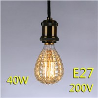 2017 New Transparent 40W 220V E27 Universal Club Party Bedroom Decorative Incandescant Bulb Vintage Super Bright W-filament Bulb