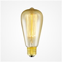 ST64 Vintage Edison Lights Bulbs E26/27 Base 120V/220V Incandescent Bulbs 40W Antique Warm Light Bulb For Home Pendant Light Dec