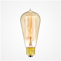 ST58 Edison bulb 110V 220v Vintage light bulb 40w  filaments Light Source Incandescent Bulbs for pendant lamps bulb
