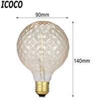 ICOCO Transparent 40W 220V E27 Universal Club Party Bedroom Decorative Incandescant Bulb Vintage Super Bright W-filament Bulb