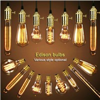 Hot 40W Long Life Edison Style Bulb Vintage Antique Style Glass Light E27 Base Lamp for Home or Commercial Decoration Lighting