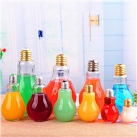 250 ML New Summer Light Bulb Water Bottle Cute Brief Fashion Cute Milk Juice Light Bulbs kettle Leak-proof 2017 New Fashion
