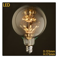 Sample Big Promation High Quality G125 star LED Bulb LED E27 3W 110-220V Globe Retro Edison Vintage Lamp Light Bulb