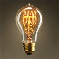 Vintage Edison Incandescent Bulb E27 40W Squirrel Cage Filament Incandescent Antique Dimmable Light Bulb for Home Light Fixtures